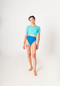 Crop top Mesh Aqua