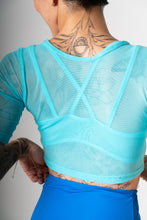 Cargar imagen en el visor de la galería, Crop top Mesh Aqua
